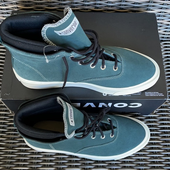 Converse Skid Grip Hi Succulent Green/Black/Egret MEN`S - Picture 3 of 16